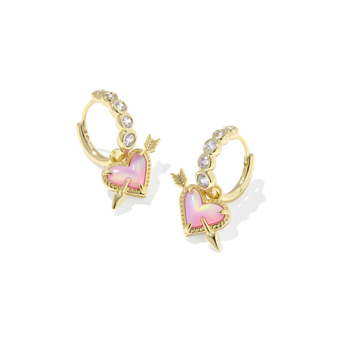 Kendra Scott Ari Heart and Arrow Huggie Hoop Earrings Image 2 Harris Jeweler Troy, OH