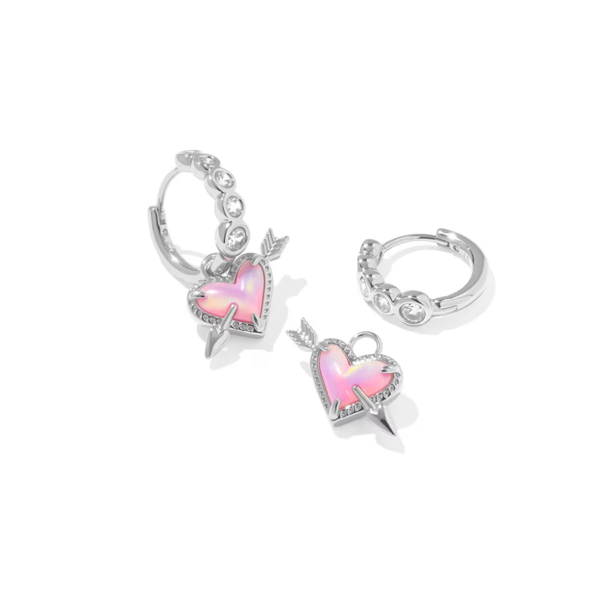 Kendra Scott Ari Heart and Arrow Huggie Hoop Earrings Image 2 Harris Jeweler Troy, OH