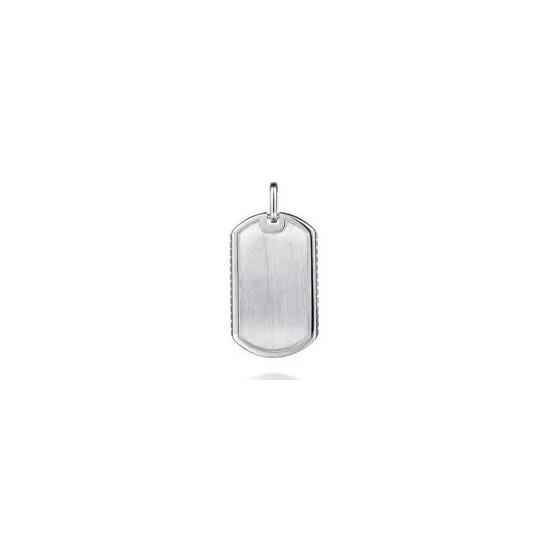 Gents Sterling Silver Dog Tag Pendant Harris Jeweler Troy, OH