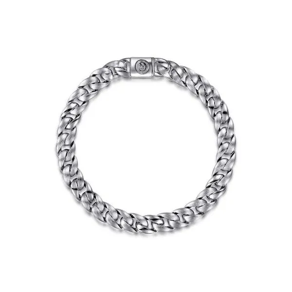 Gents Sterling Silver Cuban Link Bracelet Harris Jeweler Troy, OH