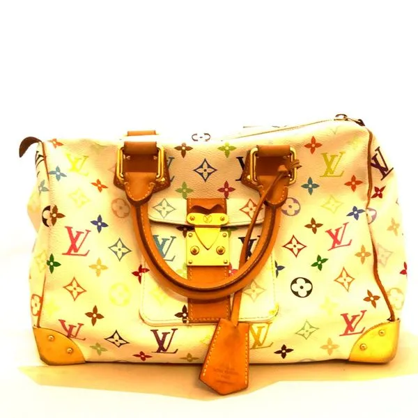Pre-Owned Louis Vuitton Multicolor White Speedy Handbag Harris Jeweler Troy, OH