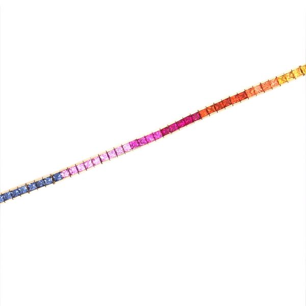 Estate Lab-Grown Rainbow Sapphire Bracelet Harris Jeweler Troy, OH