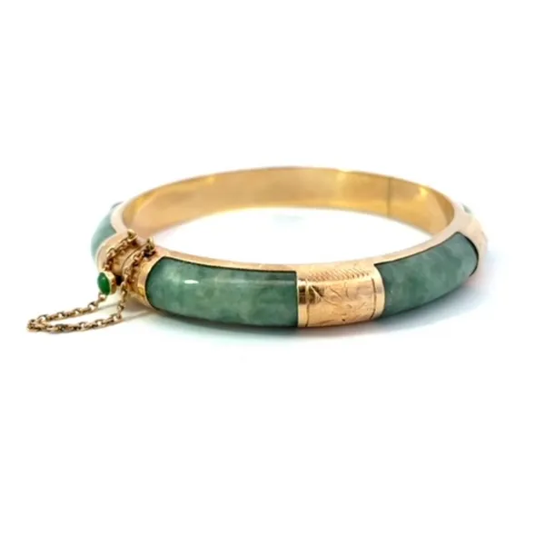 Vintage Jade Bangle Bracelet Harris Jeweler Troy, OH