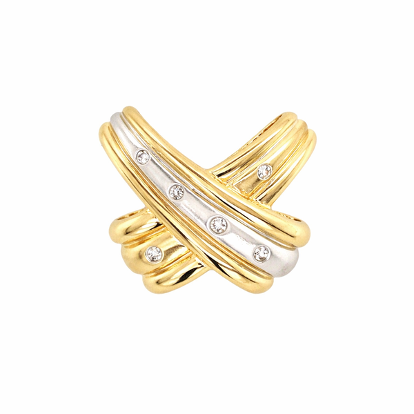 Two-Tone Diamond Slide Estate Pendant Harris Jeweler Troy, OH