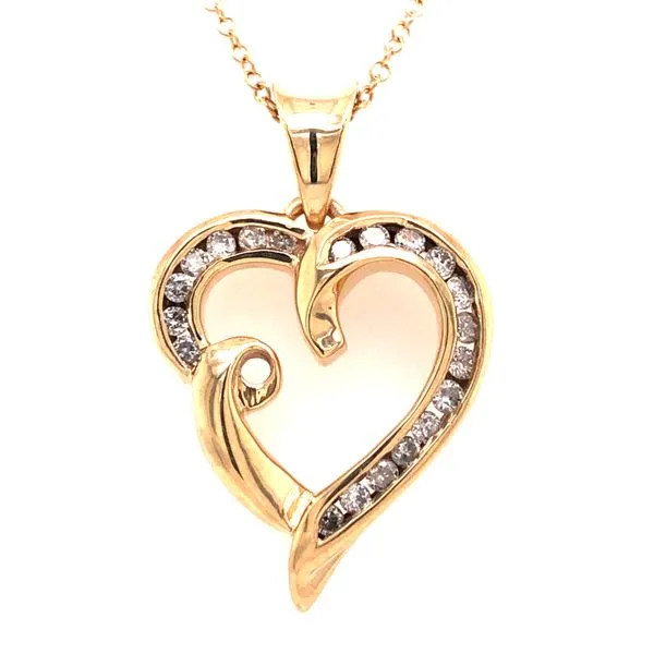 Diamond Heart Estate Pendant Harris Jeweler Troy, OH