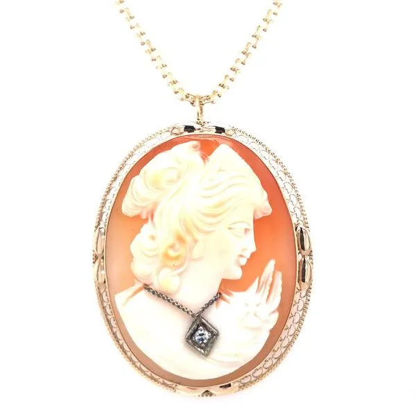 Estate Shell Cameo Pendant Harris Jeweler Troy, OH