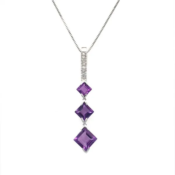 Estate Amethyst and Diamond Pendant Harris Jeweler Troy, OH