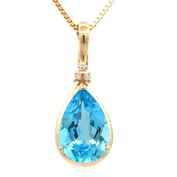 Estate Blue Topaz and Diamond Enhancer Harris Jeweler Troy, OH