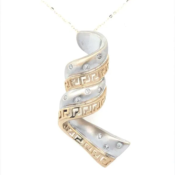 Greek Key Estate Diamond Slide Pendant Harris Jeweler Troy, OH