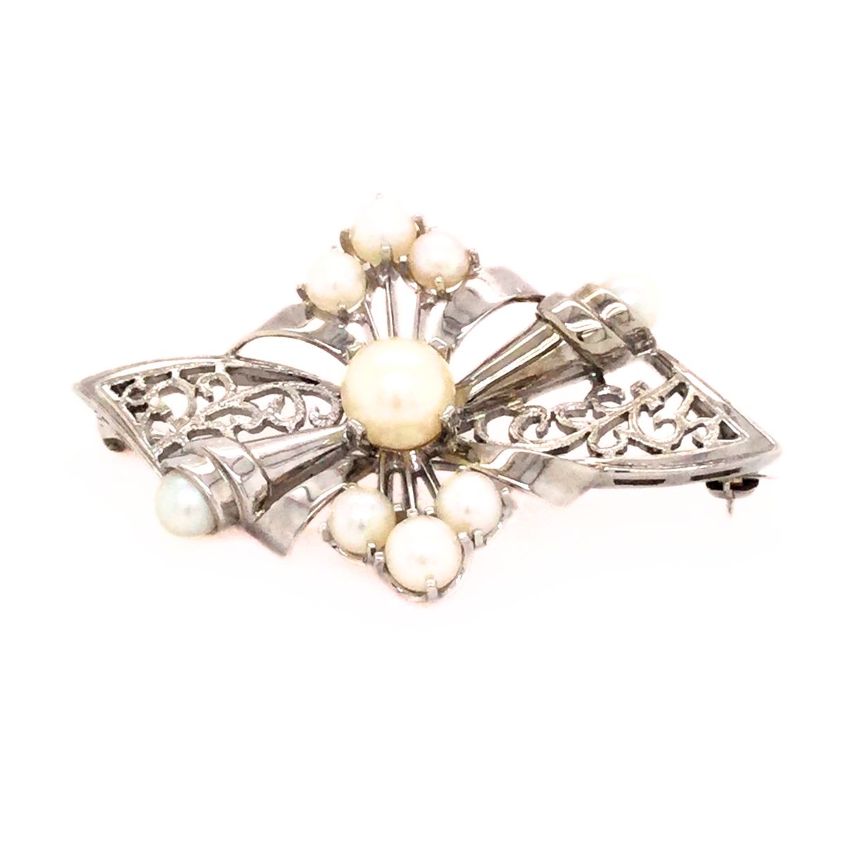 HARRIS 14K White Gold Estate Pins Harris Jeweler Troy, OH