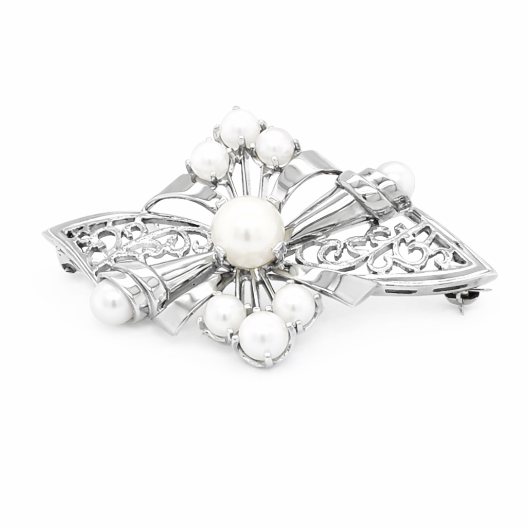 HARRIS 14K White Gold Estate Pins Harris Jeweler Troy, OH