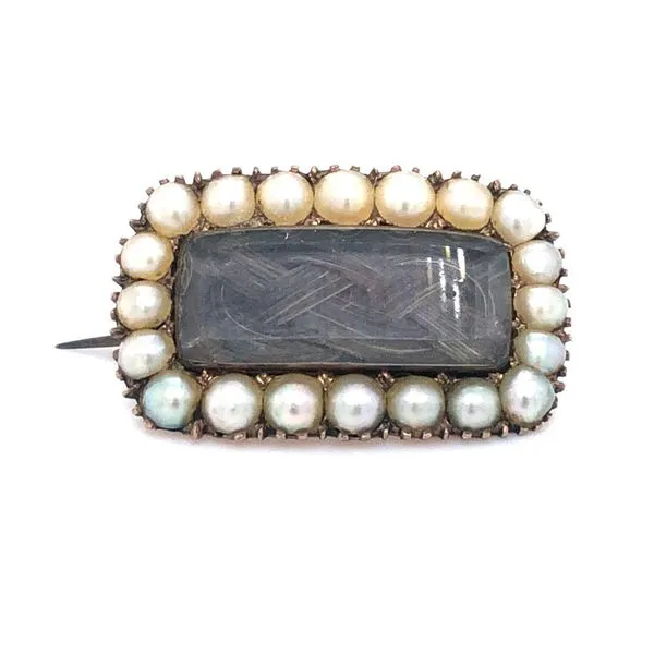 Victorian Mourning Pin Harris Jeweler Troy, OH