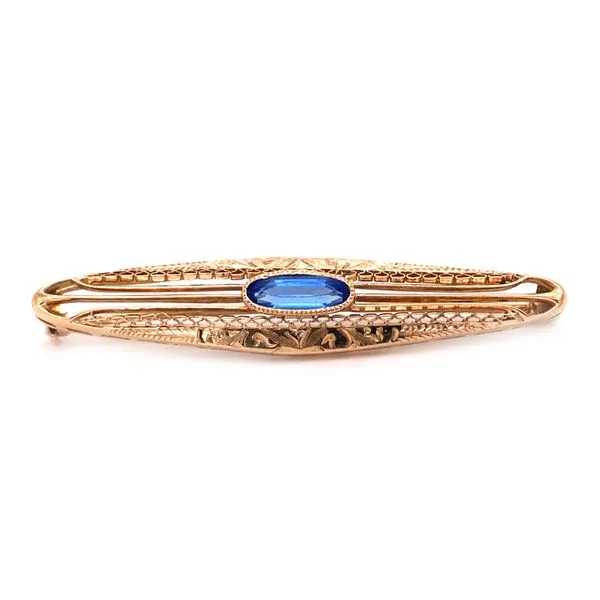 Art Deco Blue Estate Pin Harris Jeweler Troy, OH