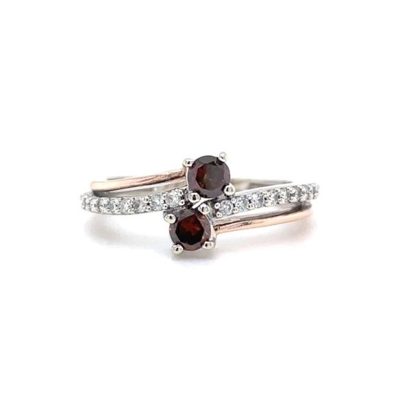 Red Diamond Two-Stone Estate Ring Harris Jeweler Troy, OH