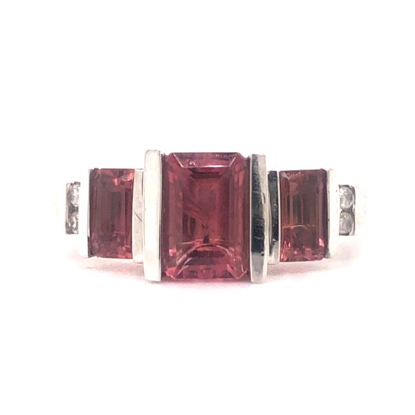 Pink Tourmaline and Diamond Estate Ring Harris Jeweler Troy, OH