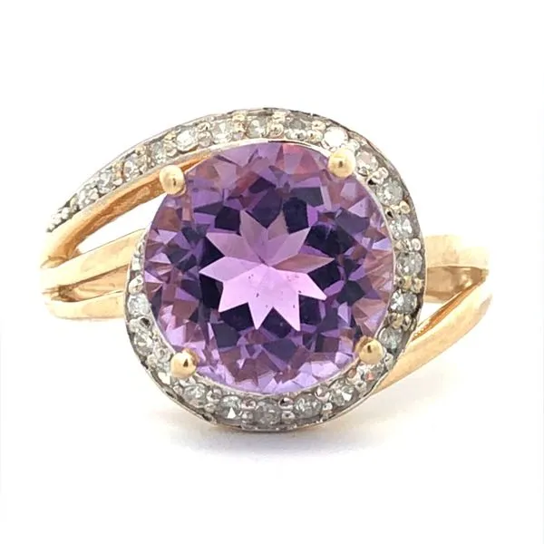 Amethyst and Diamond Estate Ring Harris Jeweler Troy, OH