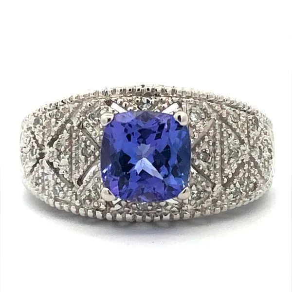 Estate Tanzanite and Diamond Band Harris Jeweler Troy, OH