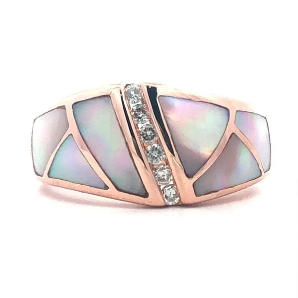 Asch Grossbardt Estate Mother-of-Pearl and Diamond Ring Harris Jeweler Troy, OH