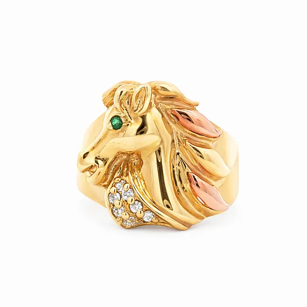 Emerald Estate Horse Ring Harris Jeweler Troy, OH