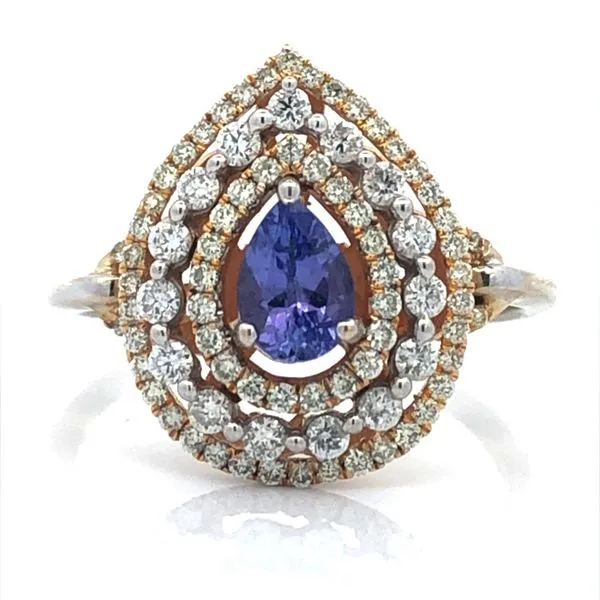 Tanzanite and Diamond Estate Kallati Ring Harris Jeweler Troy, OH