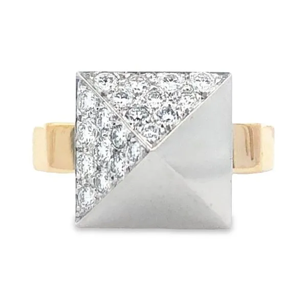Diamond Pyramid Estate Spinner Ring Harris Jeweler Troy, OH