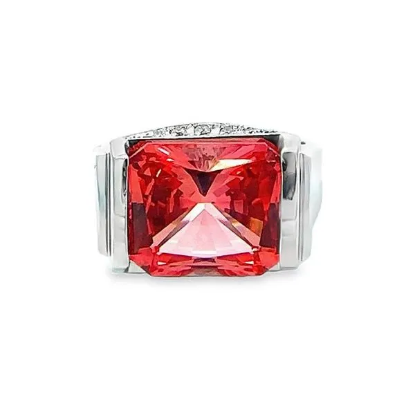 Synthetic Sapphire and Diamond Estate Ring Harris Jeweler Troy, OH