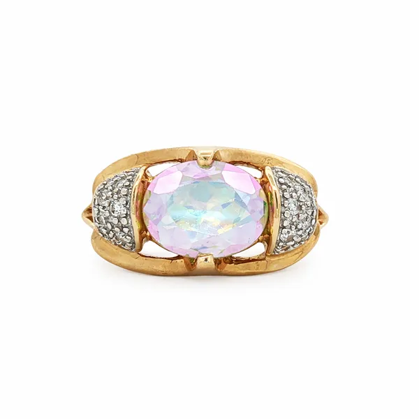 Mystic Topaz and Diamond Estate Ring Harris Jeweler Troy, OH