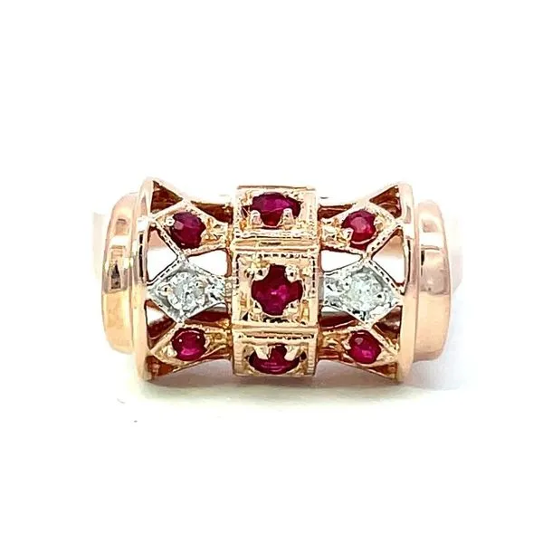 Antique Ruby and Diamond Estate Ring Harris Jeweler Troy, OH