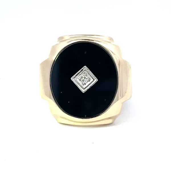 Onyx and Diamond Estate Ring Harris Jeweler Troy, OH