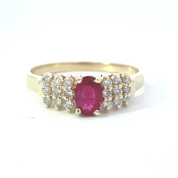 Ruby and Diamond Estate Ring Harris Jeweler Troy, OH