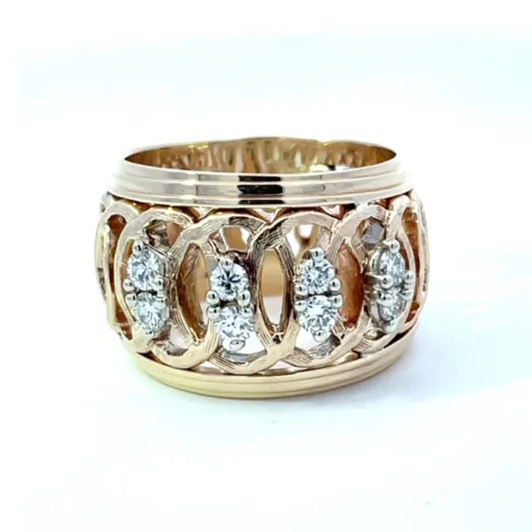 Wide Diamond Estate Ring Harris Jeweler Troy, OH