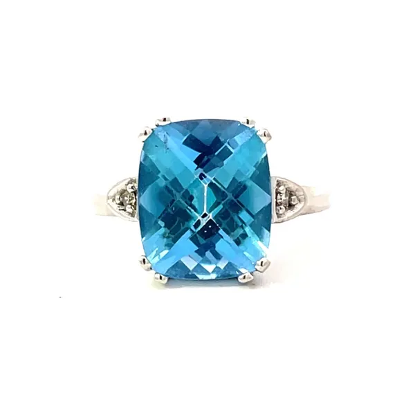 Blue Topaz and Diamond Estate Ring Harris Jeweler Troy, OH