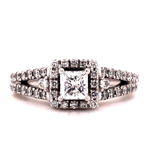 Princess Cut Halo-Style Estate Engagement Ring - Propose Tonight! Harris Jeweler Troy, OH