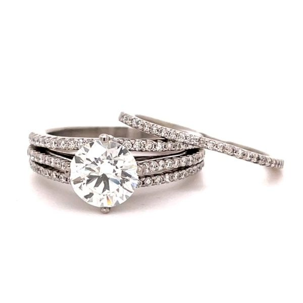 Platinum Simon G Estate Diamond Wedding Set - Propose Tonight! Harris Jeweler Troy, OH