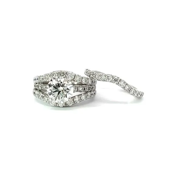 Estate 4CTW Engagement Ring and Wedding Band Set Harris Jeweler Troy, OH