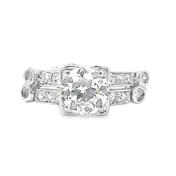 Art Deco Platinum Antique Diamond Engagement Ring