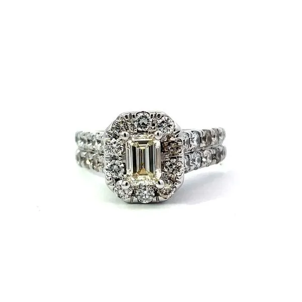 Emerald Cut Diamond Estate Engagement Ring - Propose Toni...