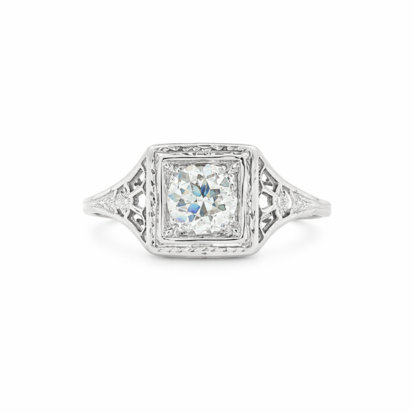 Art Deco Diamond Estate Engagement Ring - Propose Tonight! Harris Jeweler Troy, OH