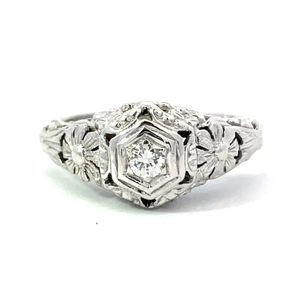Art Deco Diamond Estate Engagement Ring - Propose Tonight! Harris Jeweler Troy, OH