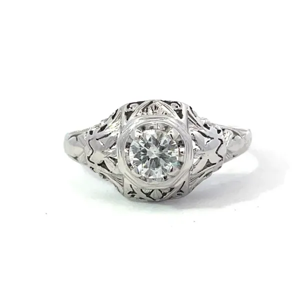 Art Deco Diamond Estate Engagement Ring Harris Jeweler Troy, OH