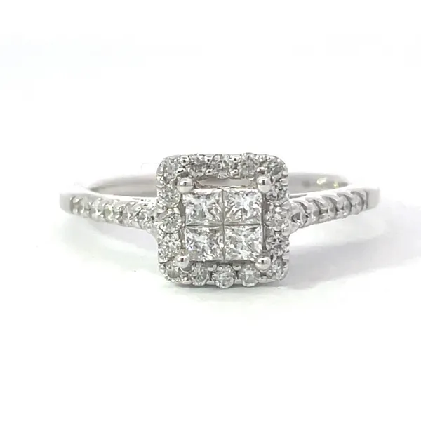 Princess Cut Halo-Style Estate Diamond Engagement Ring - Propose Tonight! Harris Jeweler Troy, OH