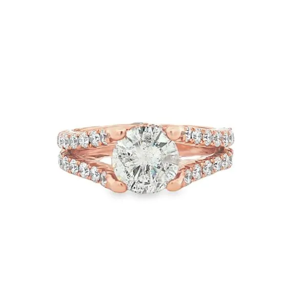 2 2/3CTW Natalie K Rose Gold Diamond Estate Engagement Ring - Propose Tonight! Harris Jeweler Troy, OH