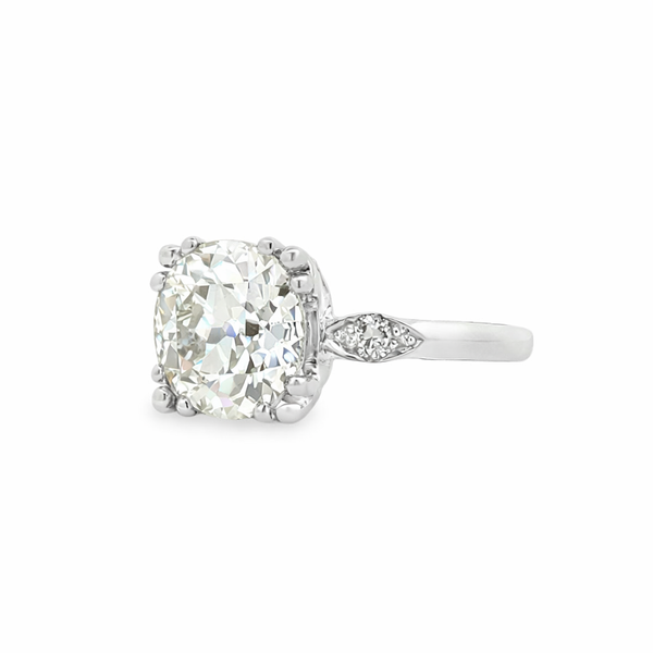 3 1/2CT Platinum Diamond Art Deco Engagement Ring - Propose Tonight! Image 2 Harris Jeweler Troy, OH