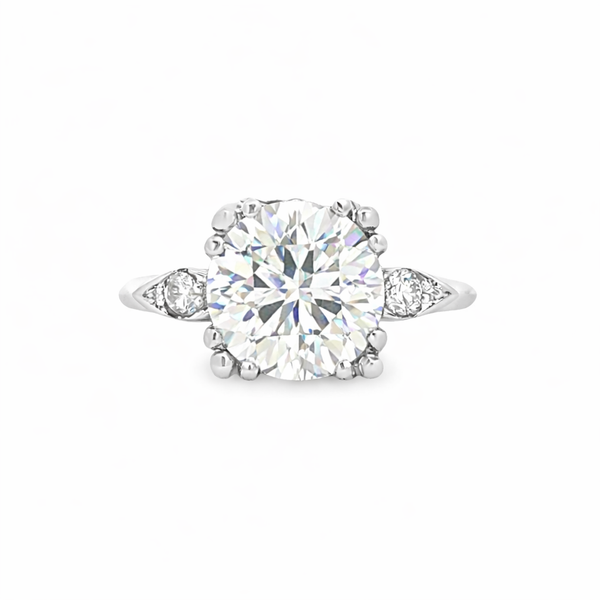 3 1/2CT Platinum Diamond Art Deco Engagement Ring - Propose Tonight! Harris Jeweler Troy, OH