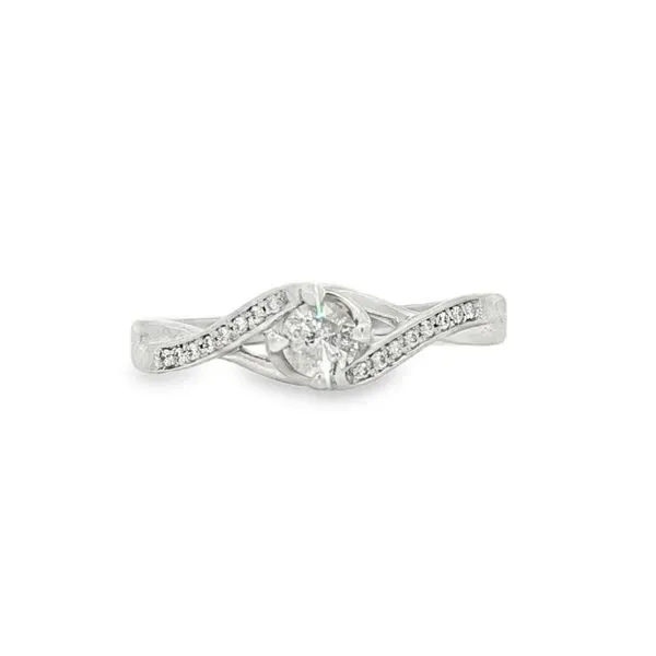 Diamond Criss-Cross Style Estate Engagement Ring - Propose Tonight! Harris Jeweler Troy, OH