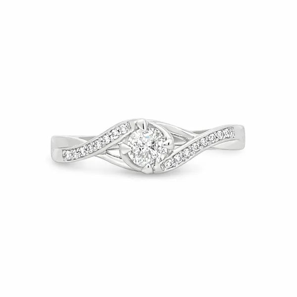 Diamond Criss-Cross Style Estate Engagement Ring - Propose Tonight! Harris Jeweler Troy, OH