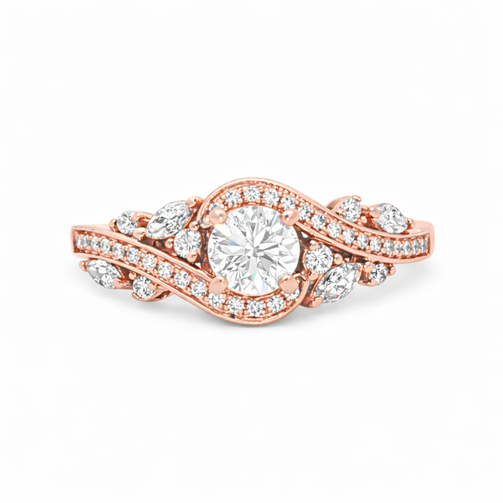 HARRIS 14K Rose Gold Estate Engagement Ring Harris Jeweler Troy, OH