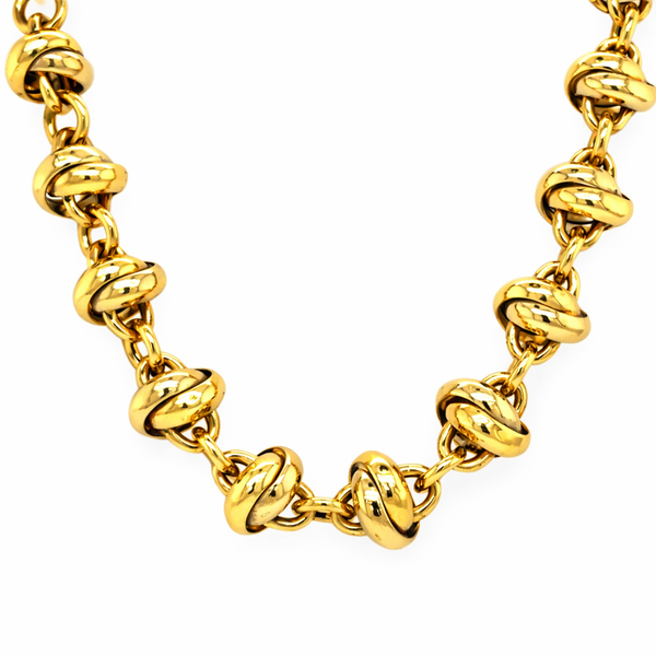 Fancy-Link Knot-Style Estate Necklace Harris Jeweler Troy, OH