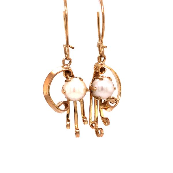 Handmade Pearl Estate Dangle Earrings Harris Jeweler Troy, OH