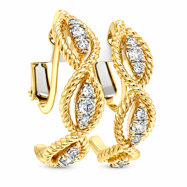 Gabriel & Co Diamond Estate Clip-On Earrings Harris Jeweler Troy, OH